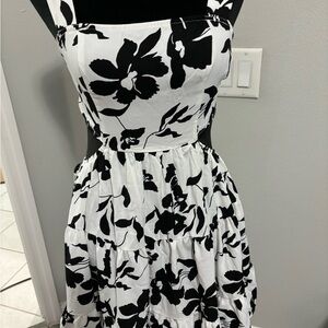 Discount 2 for $15 SHEIN Black and White Floral Mini Dress